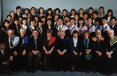 Photograph - Colour photograph, Ballarat University College International Graduates, c 11/1993