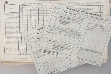 Document - Technical School Reports, Ballarat School of Mines and Ballarat Junior Technical School Term Reports on Apprentices, 1949-1969