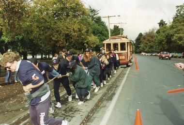 Photograph, Ballarat University College Tram Pull, 1993
