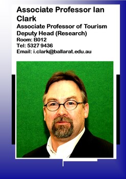 Associate Professor Ian Clark - Associate Professor of Tourism - Deputy Head Research
