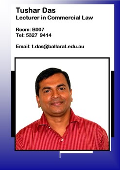 Tushar Das - Lecturer in Commercial Law