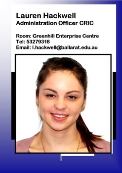 Lauren Hackwell - Administrative Officer CRIC