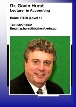 Dr. Gavin Hurst - Lecturer in Accounting