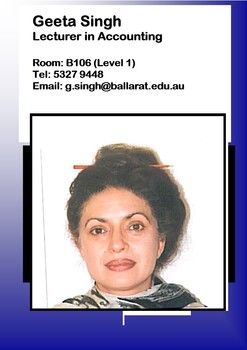 Geeta Singh - Lecturer in Accounting