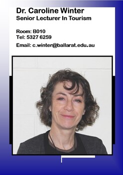Dr. Caroline Winter - Senior Lecturer in Tourism