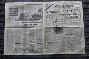Newspaper - The Sun Newspaper Dated 18/1/1945 - Special - My War Part 49, Local newspaper dated 18/1/1945 _Special - My War Part 49 - Warsaw Captured  - Kamikaze Killers Allies Pay a Heavy Price For Luzon