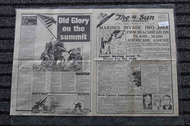 Newspaper - The Sun Newspaper Dated 20/2/1945 - Special - My War Part 51 - Marines Invade Iwo Jima - The Long March, Local Newspaper Dated 20/2/945 - Special - My War Part 51