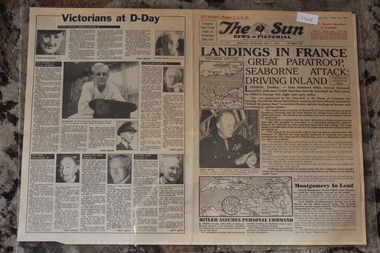 Newspaper - Herald Sun 50th Anniv. Re Print of a Newspaper dated 6/6/1994 Of D-Day 7/6/1944