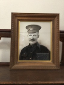 Framed photograph, JOSEPH NALDER 1873 - 1917  PRIVATE 291, C 1916