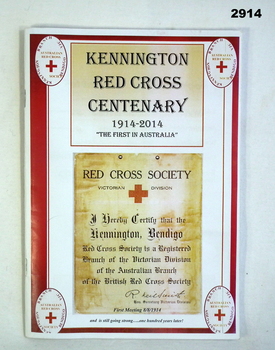 Red Cross book, Kennington 1914 - 2014