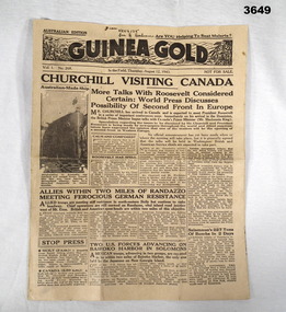 Australian version of the newspaper "Guinea Gold."