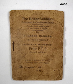 The British Soldiers Arabic language pocket book