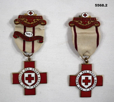 Two Red Cross Nurse Badges WW1.
