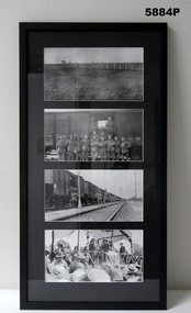 Framed black and white photographs WW1.
