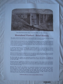 Poster: railway anniversary, Moorabool Viaduct - Brief History, 2012