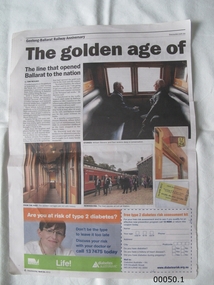 Newspaper cutting - railway, The golden age of, 11/04/2012