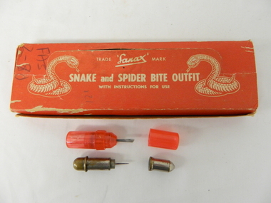 Box First Aid, Snake and Spider Outfit, Circa 1940's