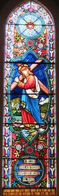 Memorial window: William RUTLEDGE, "BY THY CROSS AND PASSION GOOD LORD DELIVER US""