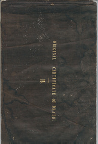 Booklet, Original Certificate of death 1853-1854, Mid 19th century