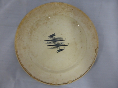 Plate, Warrnambool Congregational Church, Early to mid 20th century