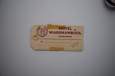Label, Hotel Warrnambool, Early 20th century