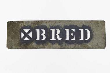 Functional object - metal stencil ' X Bred'