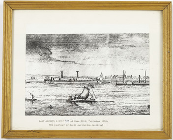Work on paper - Framed print of a  Lithograph
