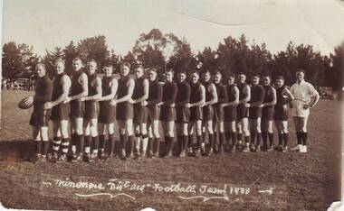 Picture, Mininera Footbal Team 1938