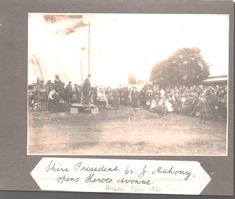 Mounted Photograph, 25/4/1921