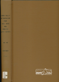 Book, Yarra Valley Metropolitan Park - Base Data and Analysis - Draft Report - Vol. III -Appendix 1997, 1977