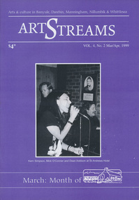 Journal, Peter Doughtery, ArtStreams: Arts & Culture in Banyule, Darebin, Manningham, Nillumbik & Whittlesea; Vol. 4, No. 2, Mar-Apr 1999, 1999