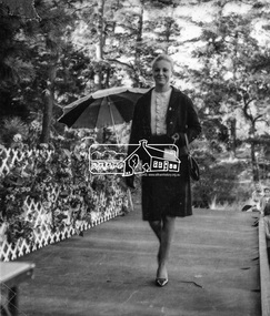 Photograph, Joy Chapman parading before the judges, Miss Eltham 1965, Apr 1965
