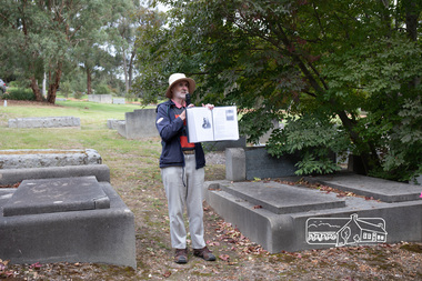 Photograph, Peter Pidgeon, Grave of Charlotte Amelia Taylor, Lillian Jane Taylor and Robert David Taylor, Eltham Cemetery, 5 April 2021