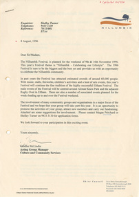 Document, Nillumbik Shire Council, Information Bulletin, 1996 Nillumbik Festival, 8 Aug 1996