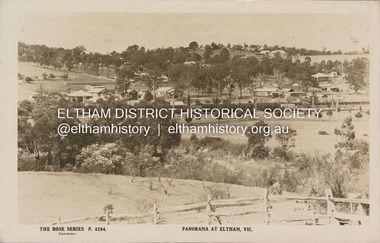 Postcard - Photograph postcard, Panorama at Eltham, Vic, c.1923
