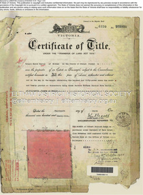Document - Certificate of Title, Landata, Vol. 4930 Fol. 985900, Crown Portion 15 Section 5, Parish of Nillumbik, County of Evelyn, 1925