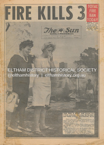Newspaper - Newspaper articles, Sun News-Pictorial, Fire Kills 3, The Sun News-Pictorial, Thursday, March 4, p1, 1965