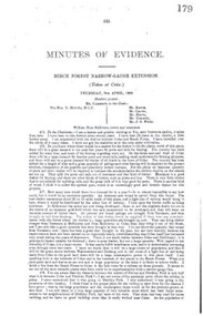Document, Victorian Parliamentary Papers, Minutes of Evidence, Beech Forest Narrow-Gauge Extension, July 1896