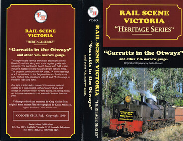 VHS Video, Train Hobby Publications, Garrats in the Otways, 1999