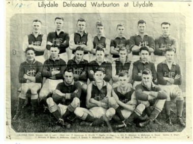 Photgraph, Lilydale Football Club 1935, 1935