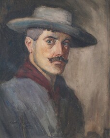 watercolour painting, Self Portrait (Lionel Lindsay)