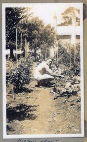 Photograph of man in garden