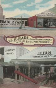 Postcard - J E Earl, Bay Street, Port Melbourne, 1920s