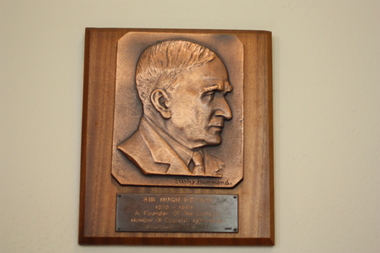 Plaque - Bronze plaque of Hugh Devine, Sir Hugh Devine by Stanley Hammond