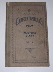 Administrative record - Log book, Diary, Sands McDougall Pty Ltd, 1958