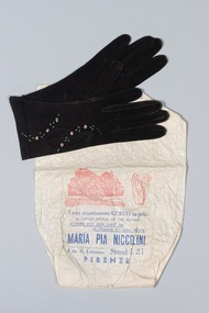 Gloves, Gloves with original paper bag, c.1948