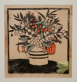 Print - Linocut print, Tasmanian Berries, c 1928