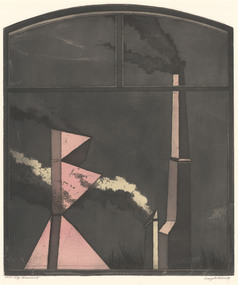 Work on paper - Print, BALDESSIN, George  b. 1939, Italy. arr. Australia 1949. d. 1979, City Monuments, 1967