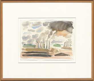 Work on paper - Painting, MACQUEEN, Mary  b. 1912, d. 1994, Open Cut, Yallourn, 1982