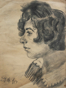 Drawing, Slawa Horowitz-Duldig, Portrait of Rella by Slawa Horowitz-Duldig 1917, 1917